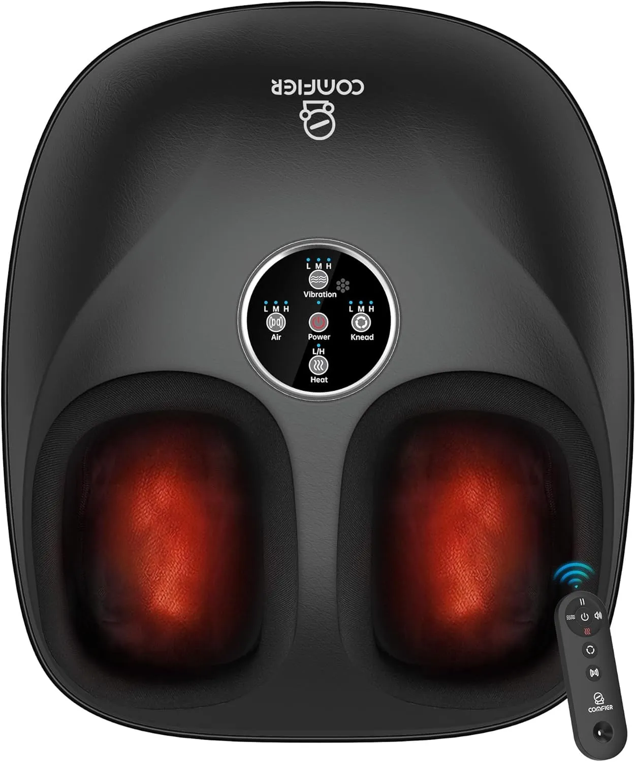 COMFIER Shiatsu Foot Massager Machine with Heat,FSA HSA Foot Massager for Neuropathy Plantar Fasciitis, Deep Kneading Feet Massager with Heat, Relax for Home Office,Up to Men Size 13