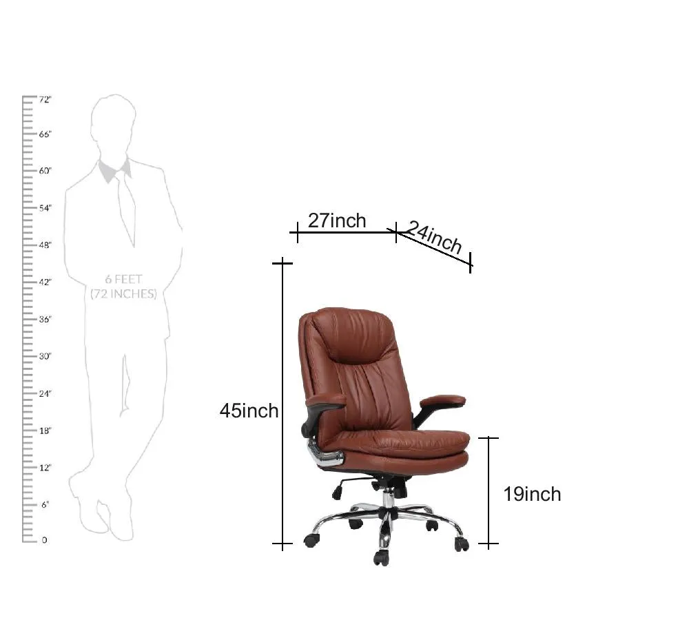 Comfortable Director Chair with Adjustable Armrest Office Chair