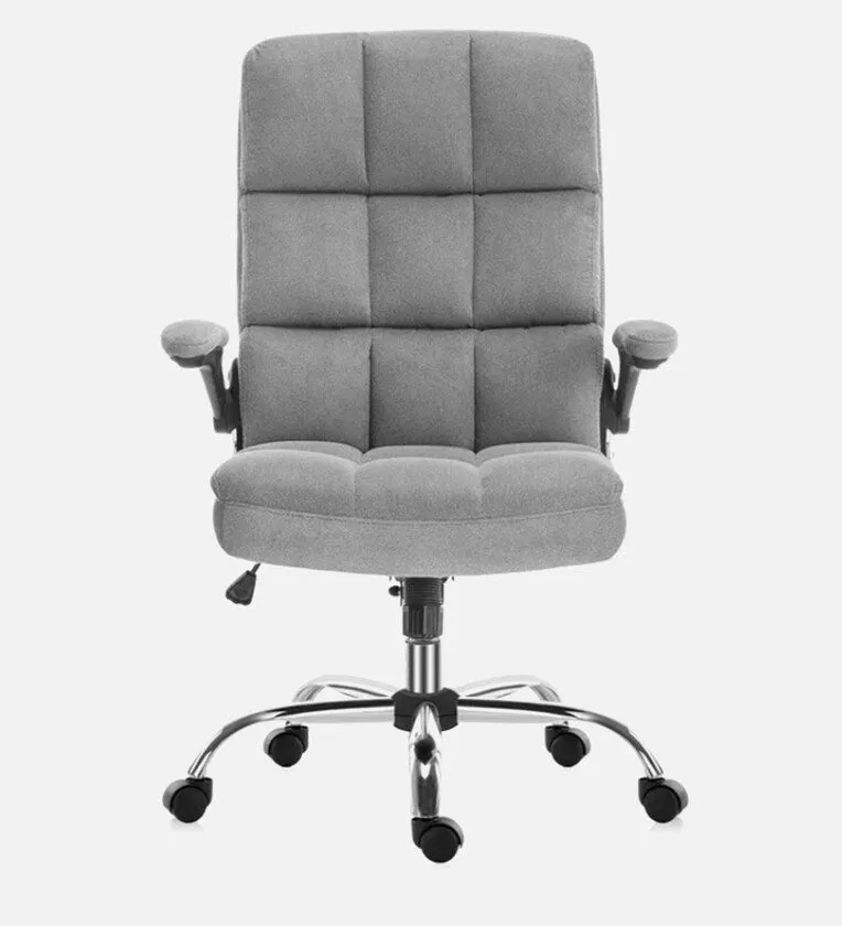 Comfortable Director Chair with Adjustable Armrest Upholstery in Velvet Light Beige (Super Soft)