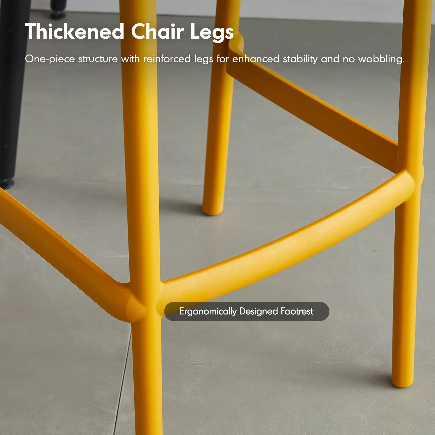 Contemporary Plastic Stackable Bar Chair FLARE