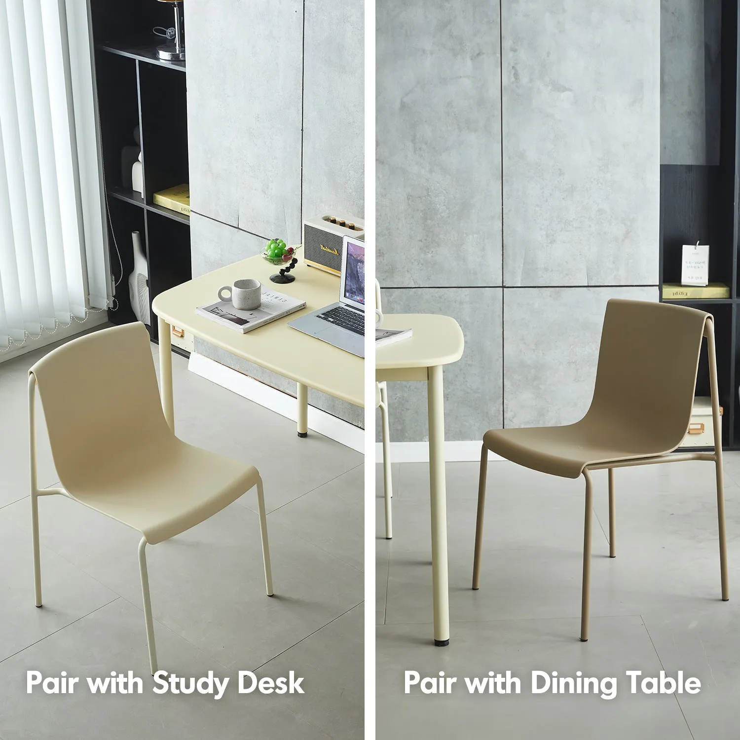Contemporary Plastic Stackable Dining Chair BUZZ