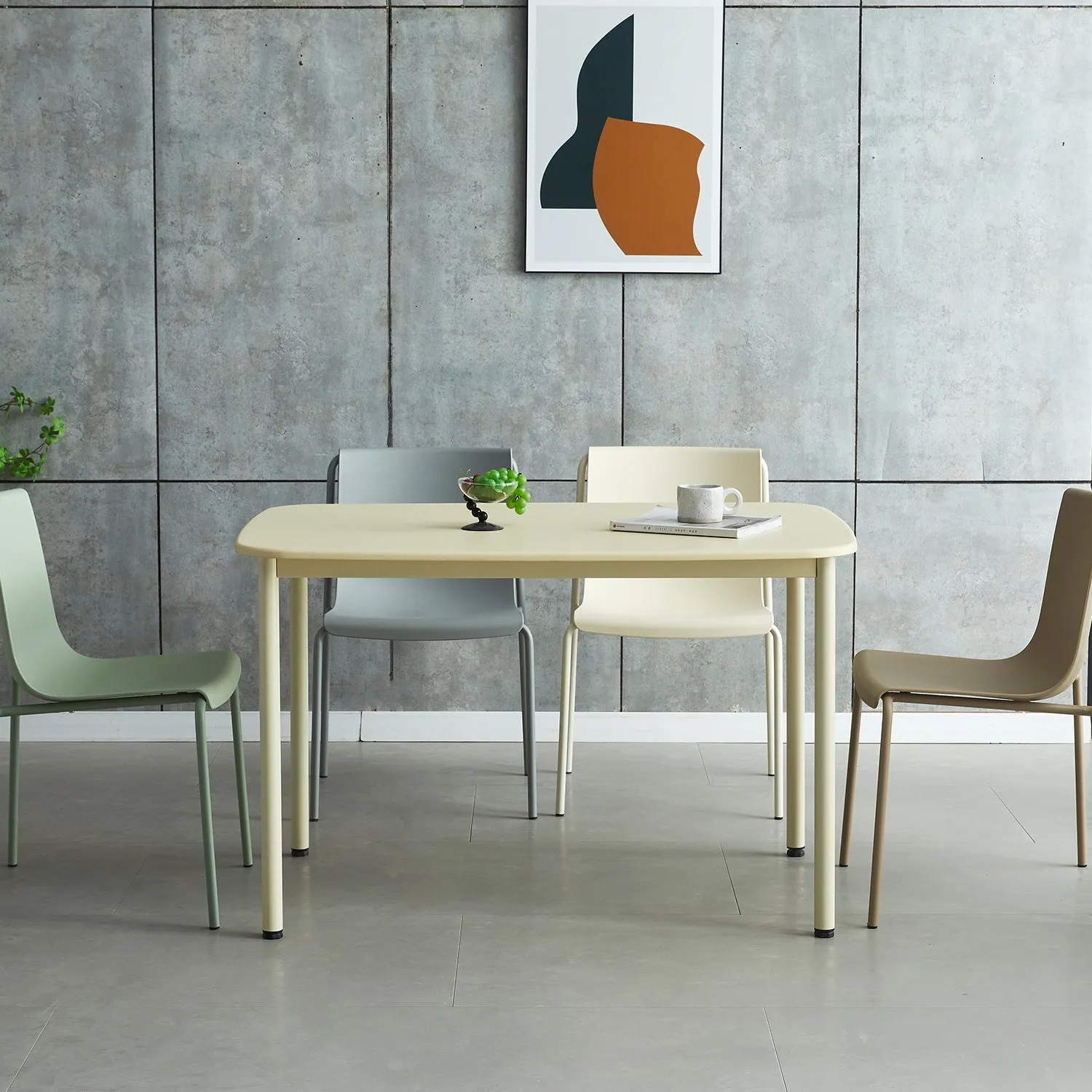 Contemporary Plastic Stackable Dining Chair BUZZ