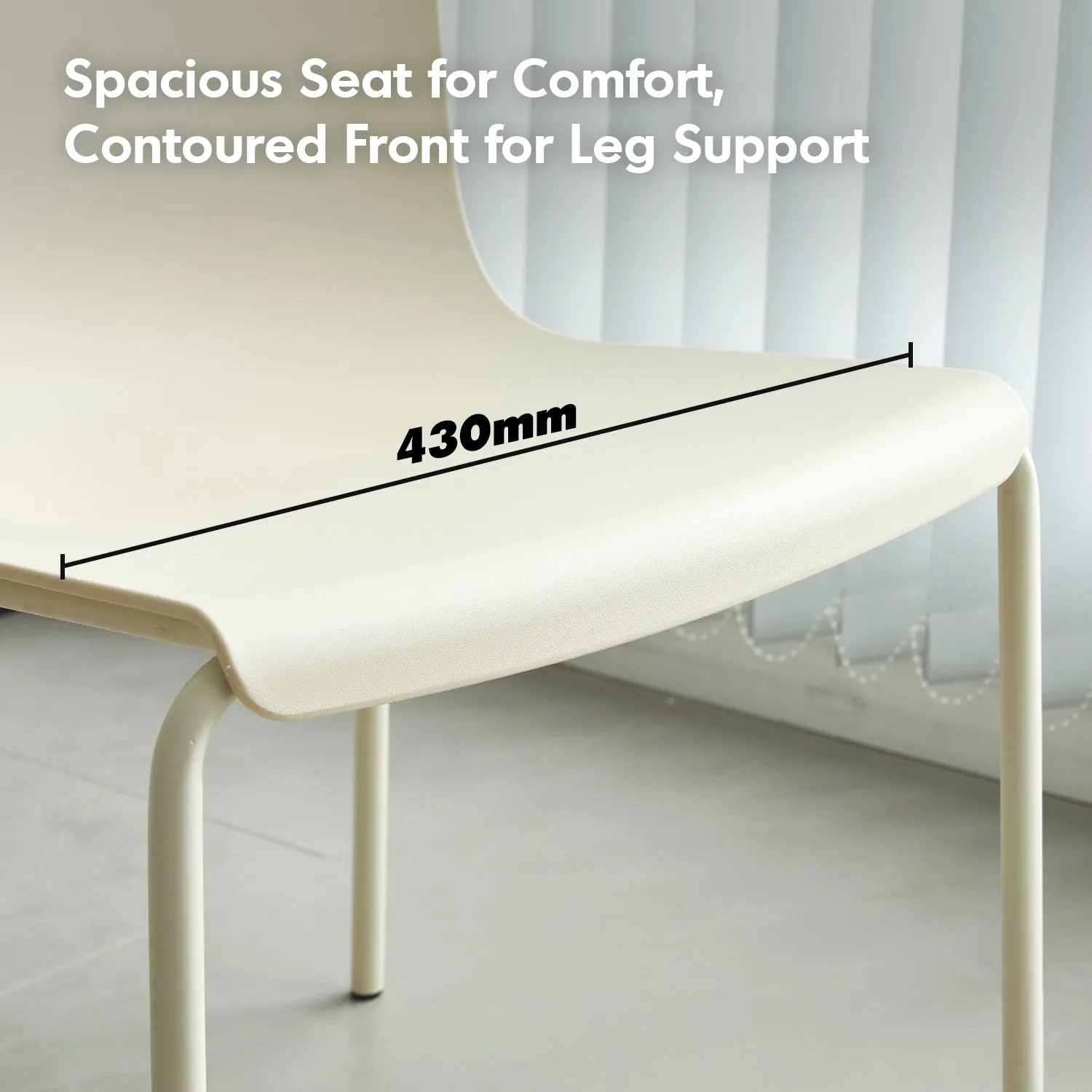 Contemporary Plastic Stackable Dining Chair BUZZ
