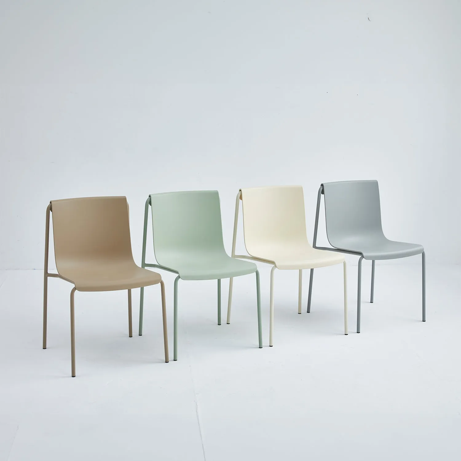 Contemporary Plastic Stackable Dining Chair BUZZ