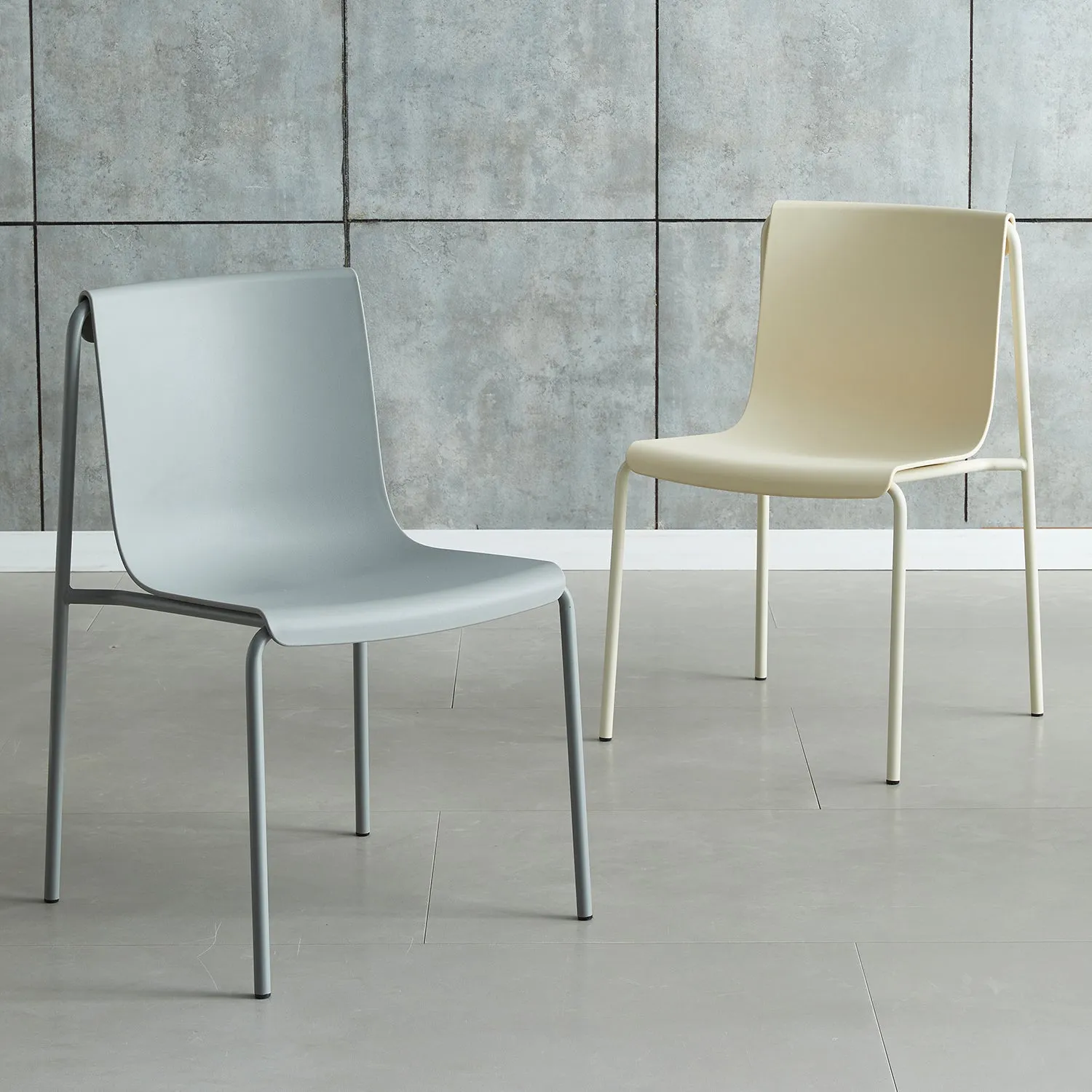 Contemporary Plastic Stackable Dining Chair BUZZ