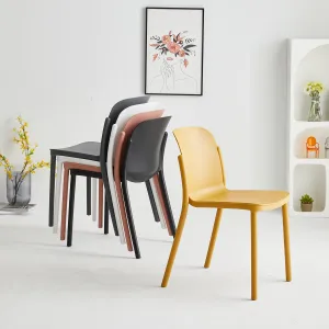 Contemporary Plastic Stackable Dining Chair GLINT