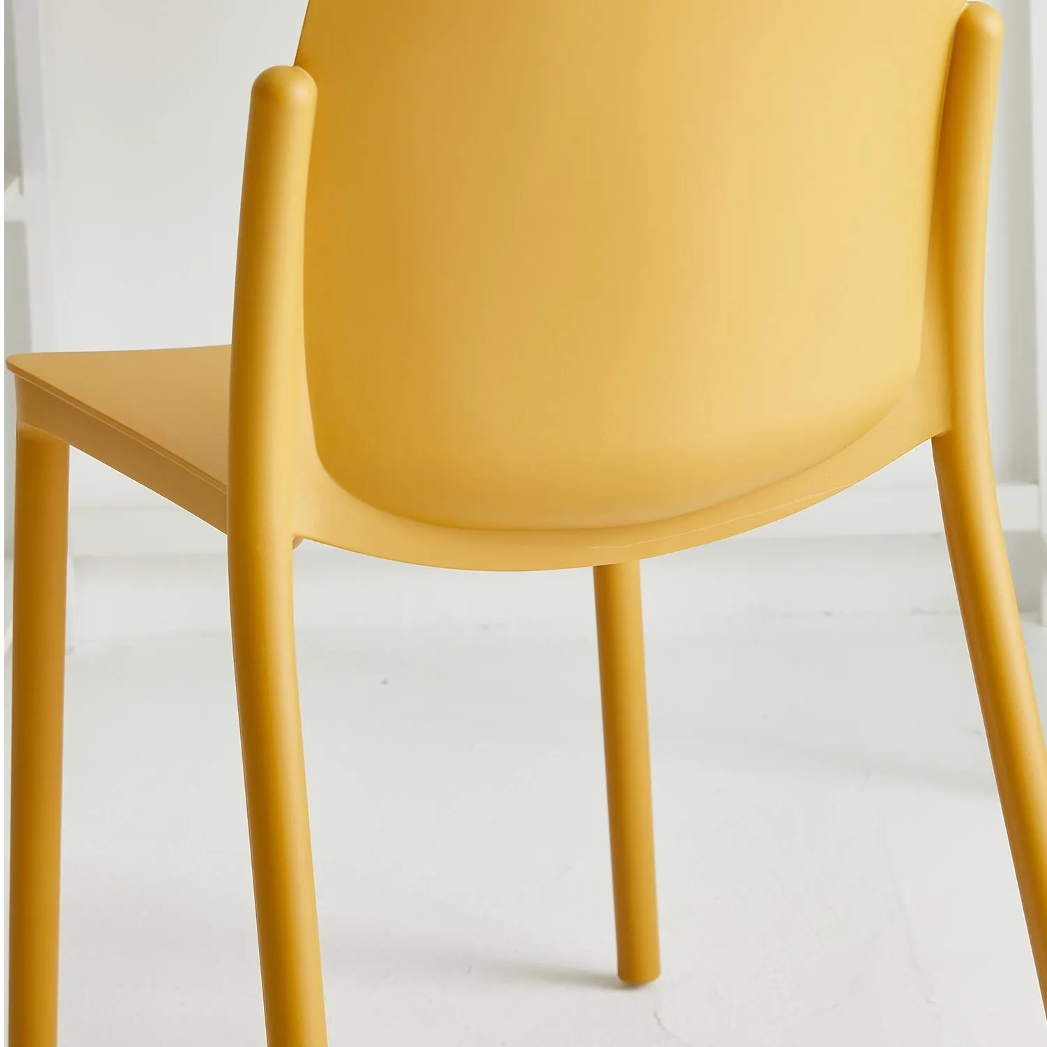 Contemporary Plastic Stackable Dining Chair GLINT
