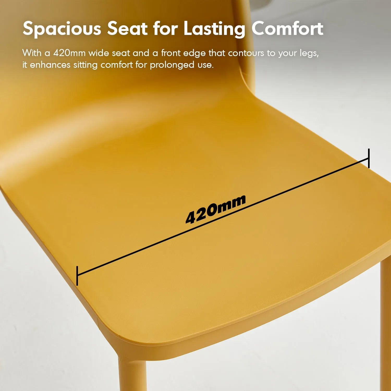 Contemporary Plastic Stackable Dining Chair GLINT