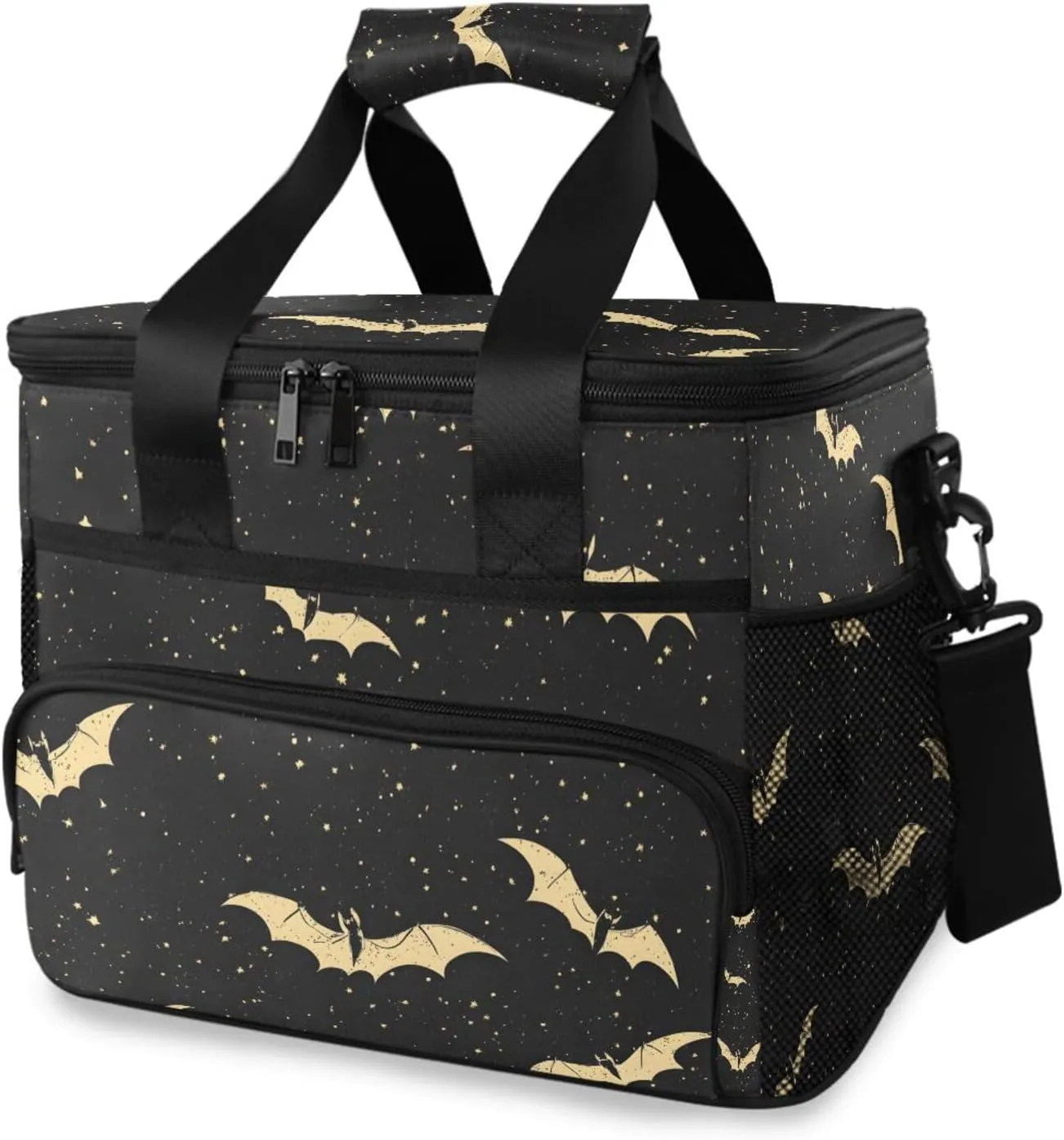 Cooler Bags Insulated Vintage Bats Halloween Print, Lunch Bag 24 Cans Leakproof Light Weight for Picnic Camping Party