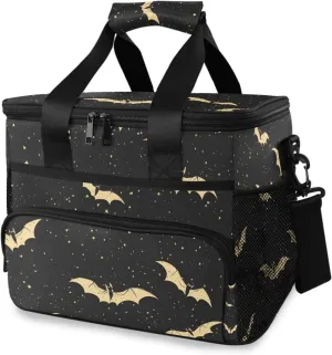 Cooler Bags Insulated Vintage Bats Halloween Print, Lunch Bag 24 Cans Leakproof Light Weight for Picnic Camping Party