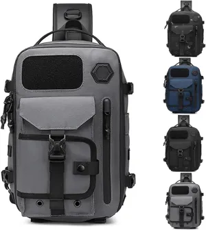 Cosmos Explorer Sling Bag, Anti Theft Tactical Sling Backpack, for Outdoor Hiking (gray)