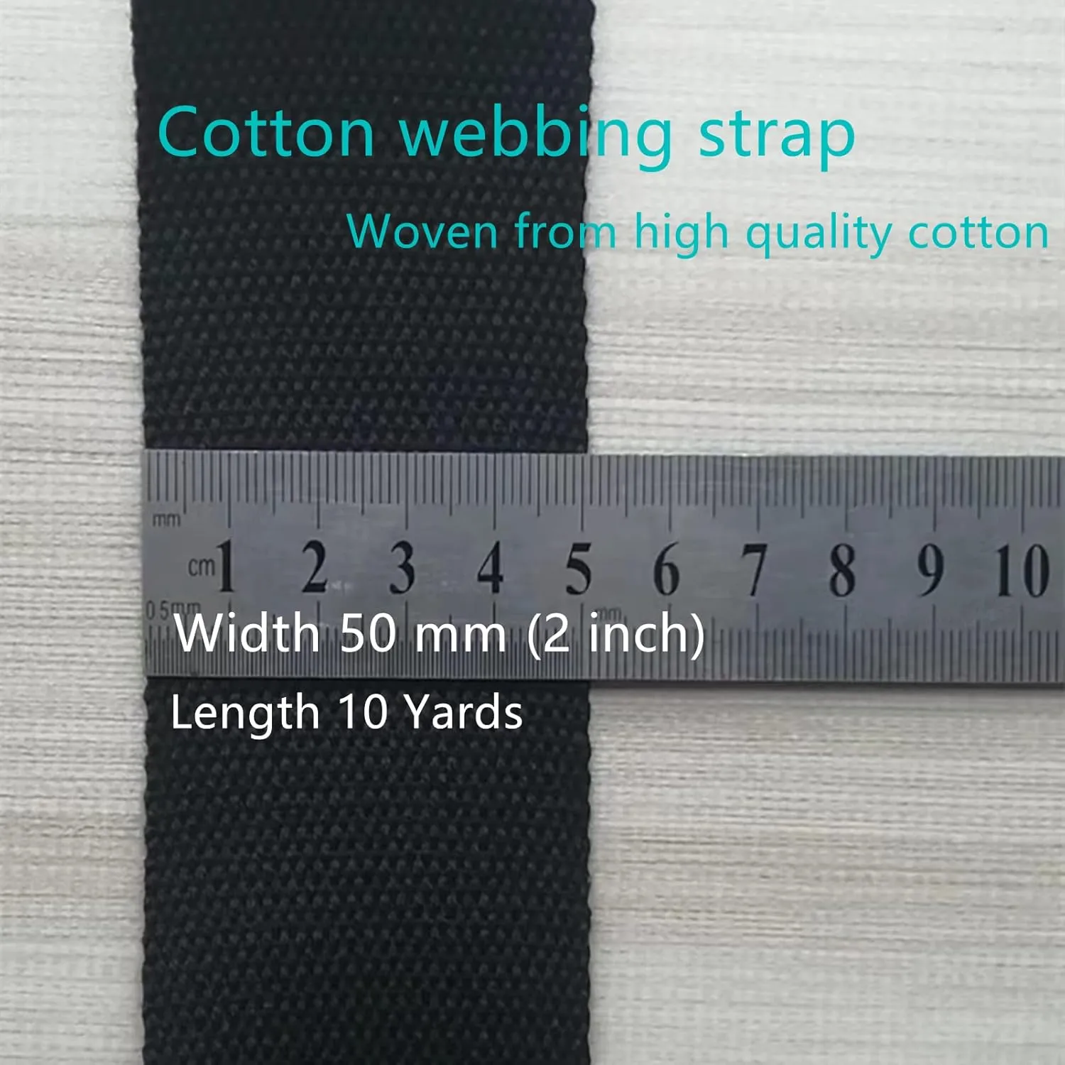 Cotton Webbing 2 inch, Lawn Chair Webbing, Upholstery Webbing, Lightweight Strapping for Climbing DIY Gear Repair
