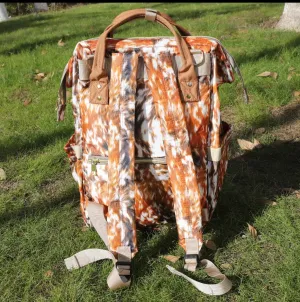 cow print diaper bag