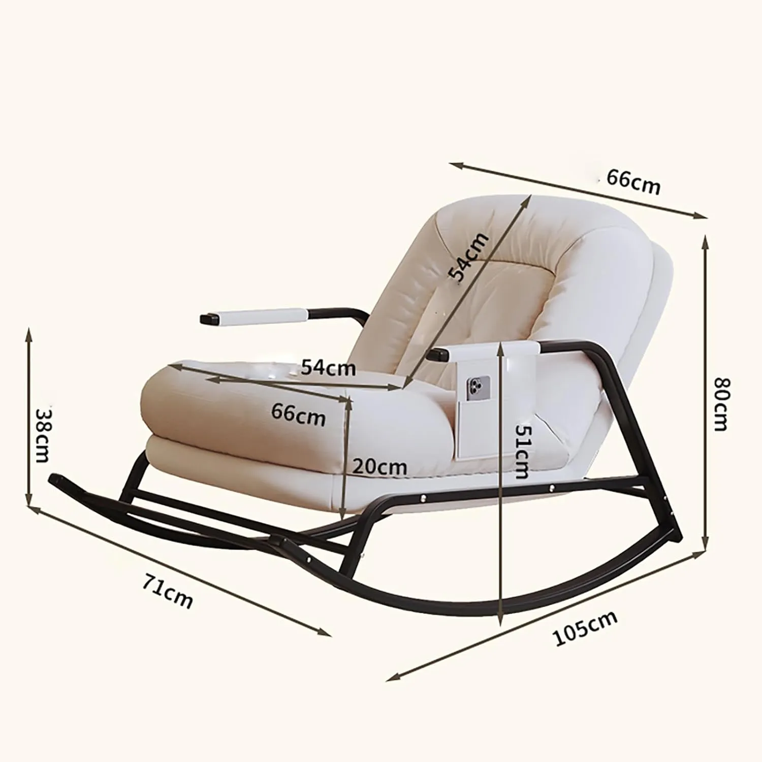 Cozy Lazy Sofa for Relaxation - Adjustable Lounge Chair for Sleeping and Napping on Balcony, Ideal for Home Use and Midday Breaks for Adults F