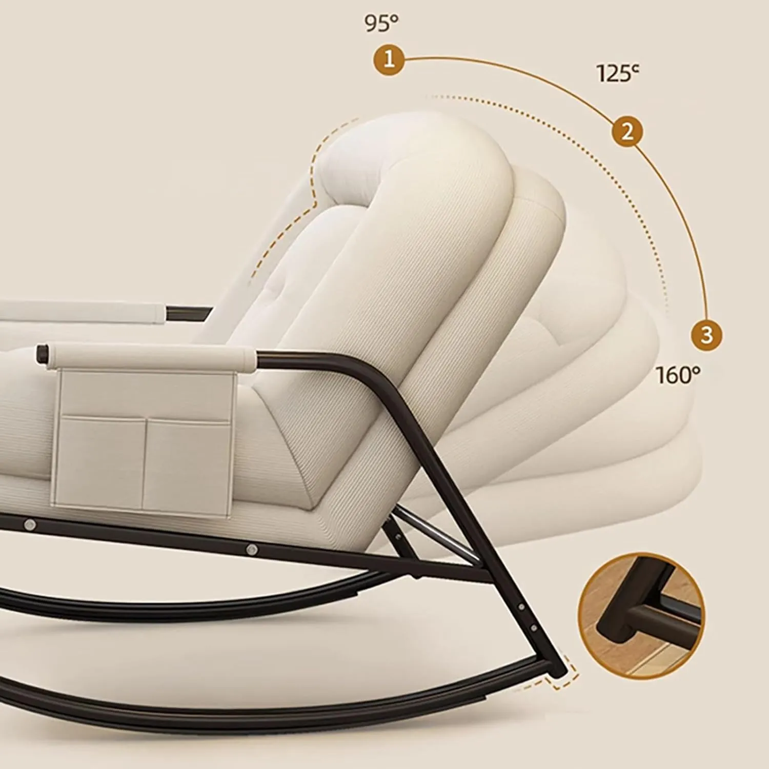 Cozy Lazy Sofa for Relaxation - Adjustable Lounge Chair for Sleeping and Napping on Balcony, Ideal for Home Use and Midday Breaks for Adults F