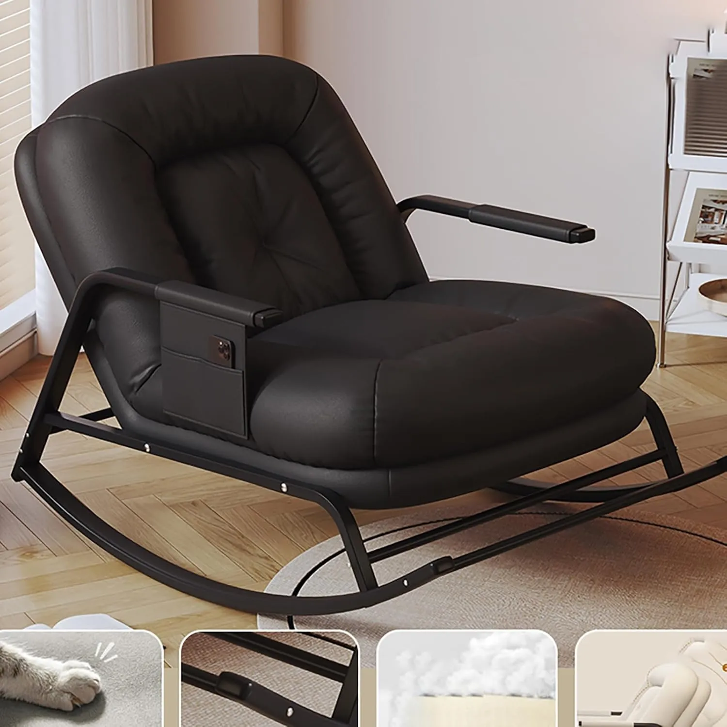 Cozy Lazy Sofa for Relaxation - Adjustable Lounge Chair for Sleeping and Napping on Balcony, Ideal for Home Use and Midday Breaks for Adults F