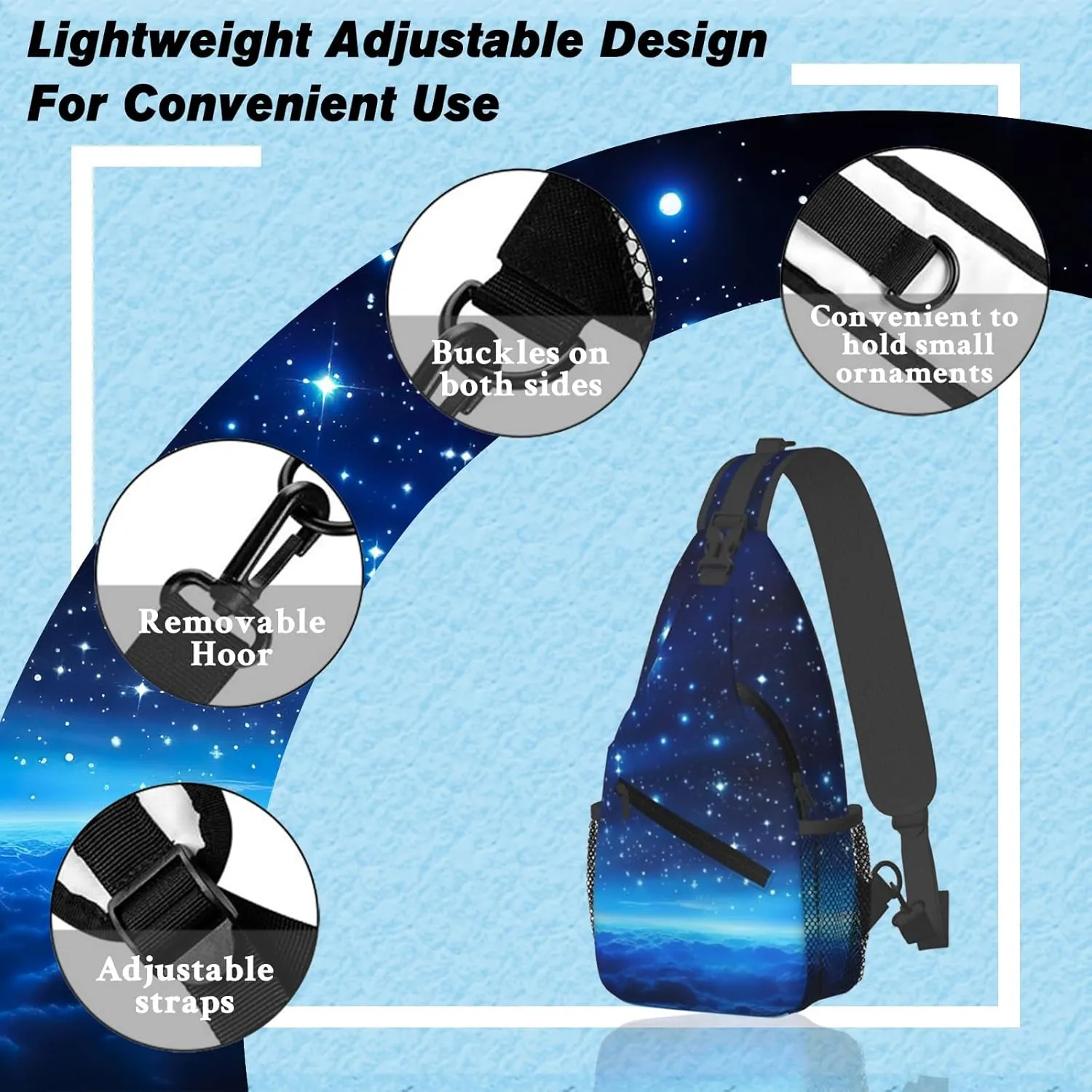 Crossbody Bag For Men Women Personalized Chest Bag With Logo Text Image Customized Sling Backpack For Leisure Sports Travel Gold