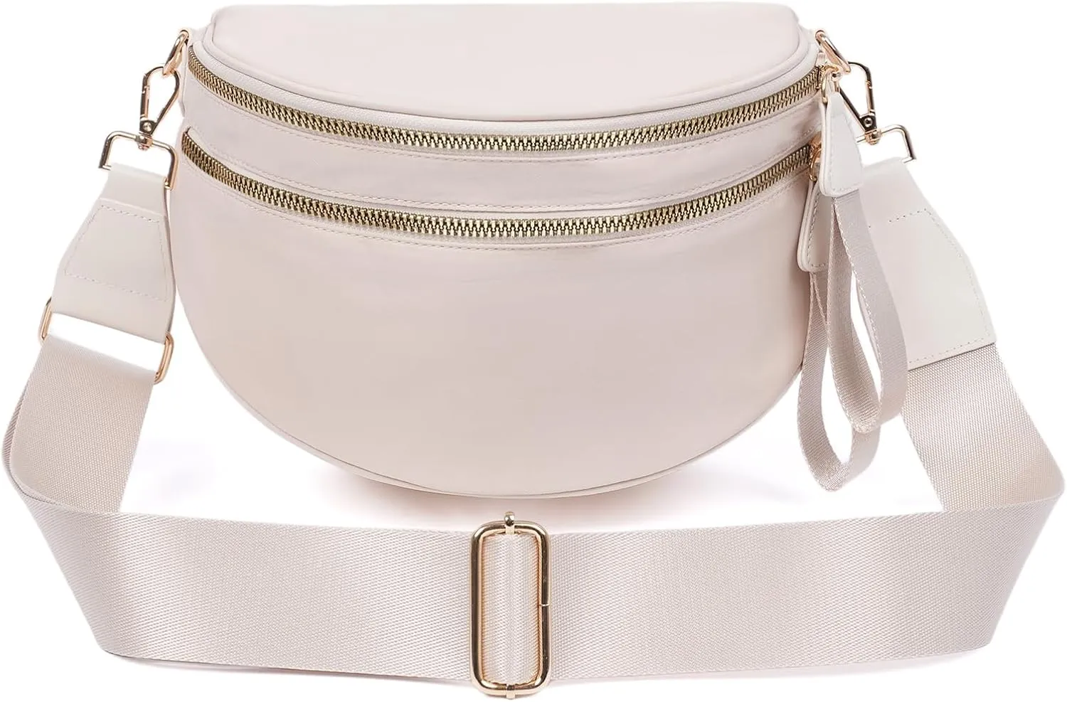 Crossbody Bags Bum Bag for Women Large Sling Bag Purse with Adjustable Strap（Beige）