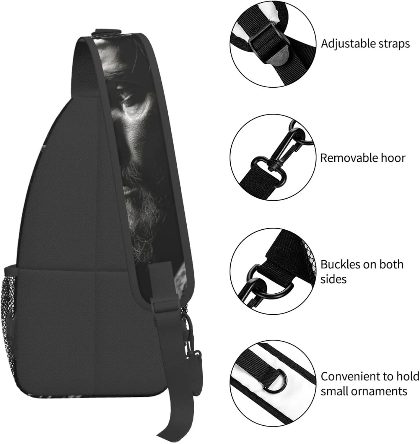 Crown Of Thorns Jesus Sling Bag For Men Crossbody Backpack,Women Shoulder Bag For Travel Sport