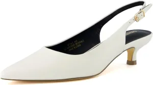 CUSHIONAIRE Women's Boss Kitten Heel Sling Back Dress Shoe  Memory Foam, Wide Widths Available