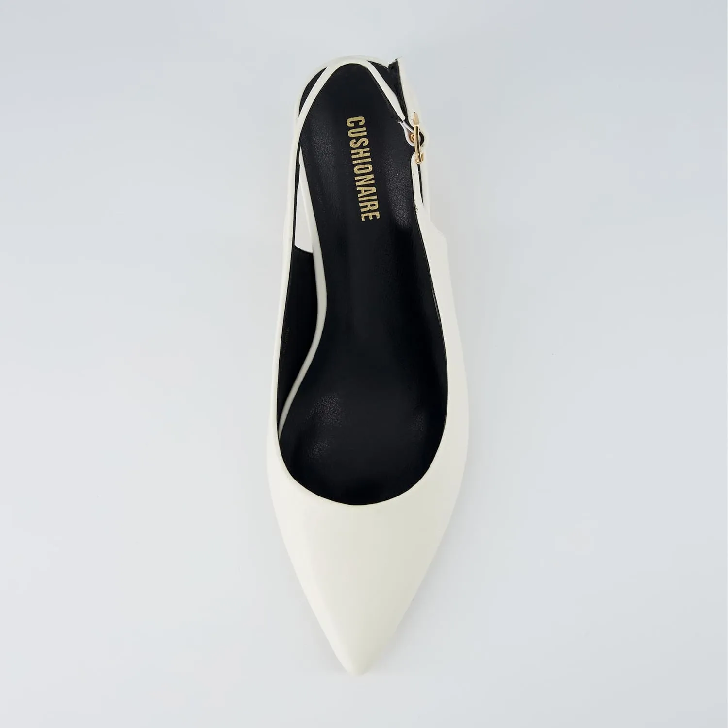 CUSHIONAIRE Women's Boss Kitten Heel Sling Back Dress Shoe  Memory Foam, Wide Widths Available
