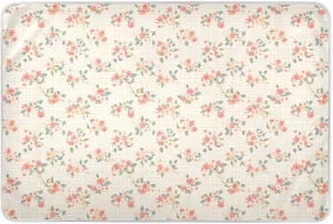 Cute Flowers Ginghams Extra Large Resuable Training Pee Pads for Kids Waterproof Washable Sheet Cover Underpads Non-Slip Pee Mats for Toddler Kids 52" L x 34" W