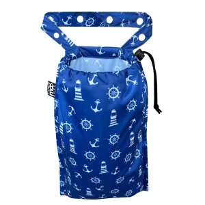 Cute Hanging Car Trash Garbage Bag 100% Leakproof Waterproof Multipurpose for Car Back Front Seat Console with Hanging Strap (Anchor and Lighthouse)