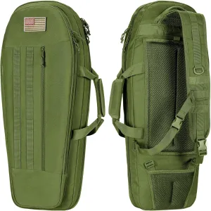 CVLIFE 30'' Soft Rifle Case, Tactical Rifle Bag Sling Backpack Bag with Padded Shoulder Strap and Lockable Zippers, Molle System for Hunting and Shooting