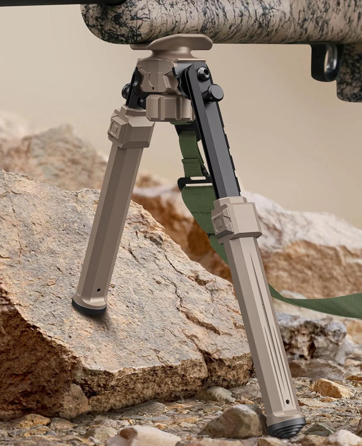 CVLIFE Picatinny Bipod for Rifle Sling Stud Bipod with Adapter Adjustable Height Sturdy Tactical for Hunting