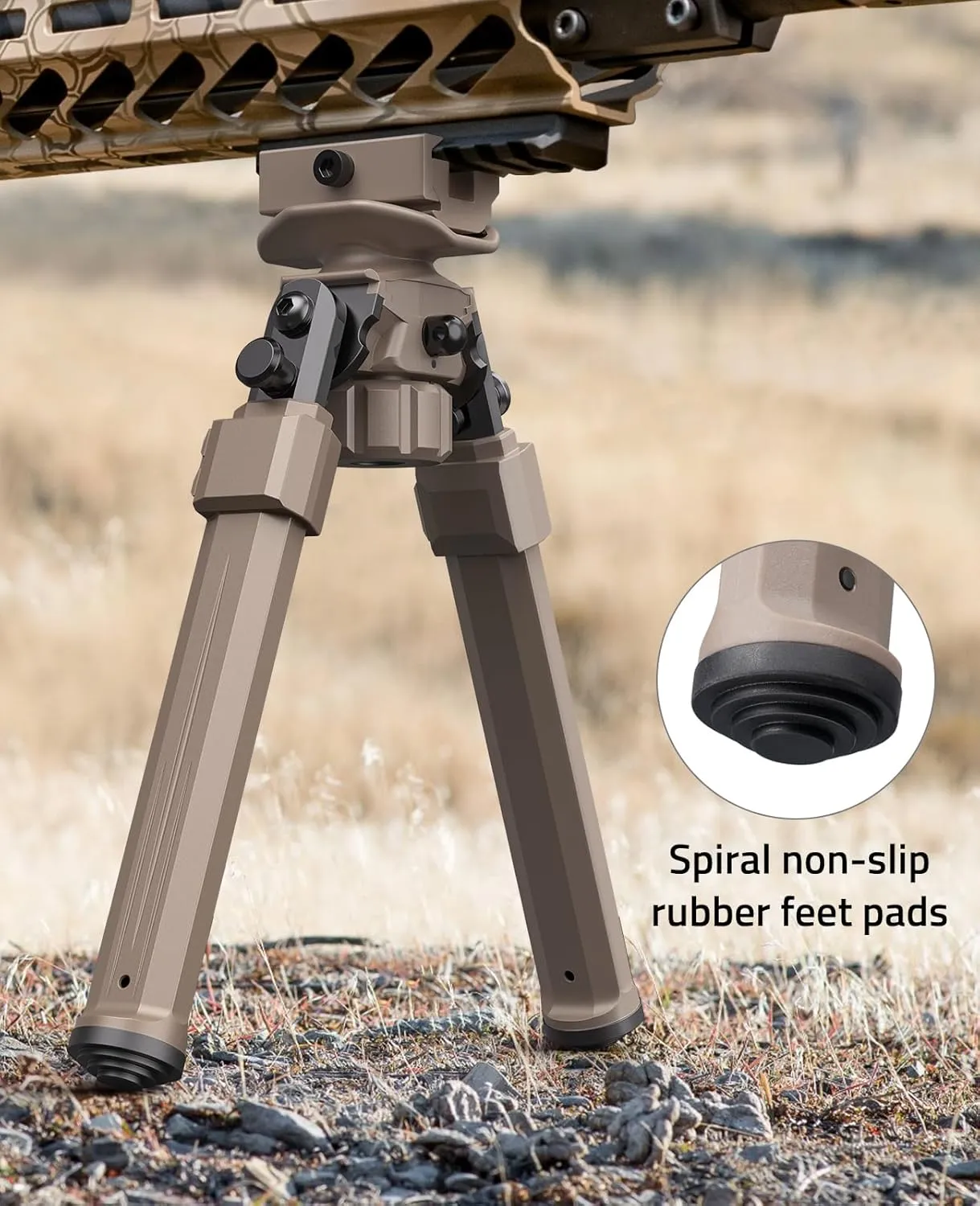 CVLIFE Picatinny Bipod for Rifle Sling Stud Bipod with Adapter Adjustable Height Sturdy Tactical for Hunting