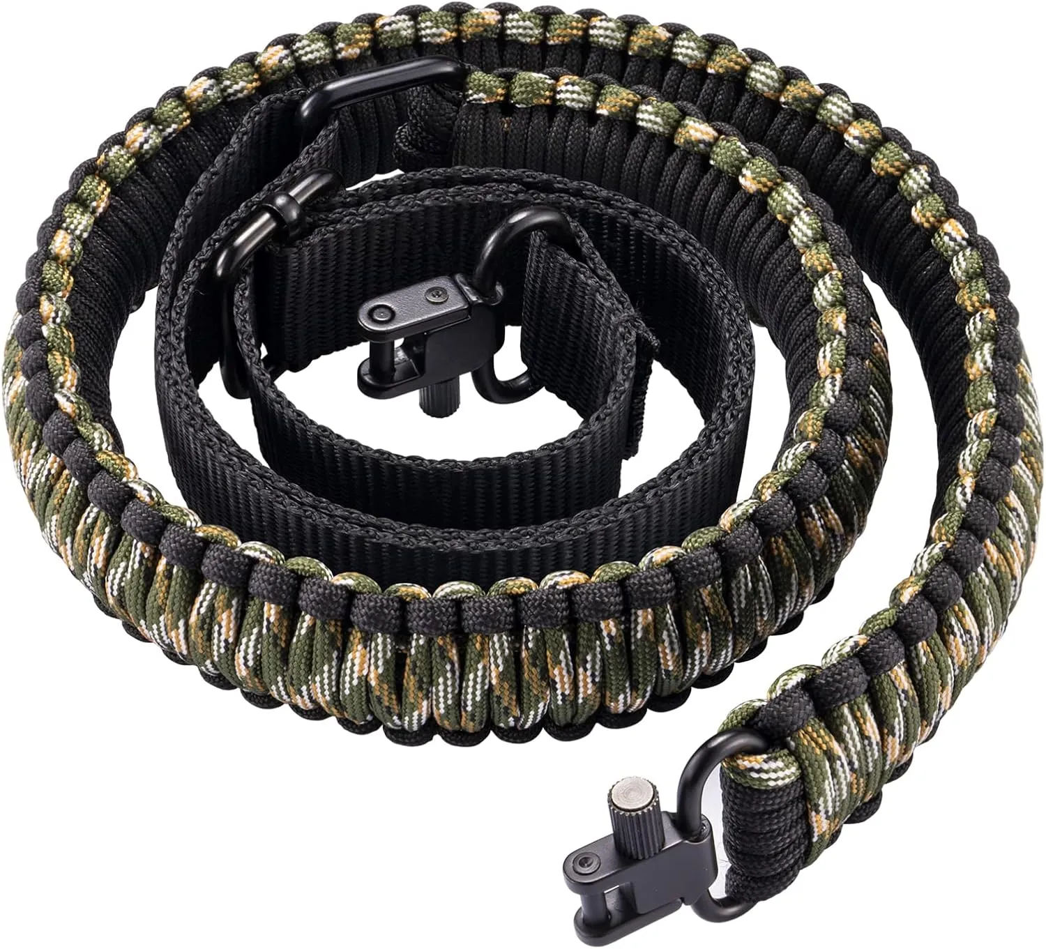 CVLIFE Rifle Sling Strap 550 Paracord 2 Point Sling with Tri-Lock Swivel for Hunting and Outdoor