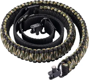 CVLIFE Rifle Sling Strap 550 Paracord 2 Point Sling with Tri-Lock Swivel for Hunting and Outdoor