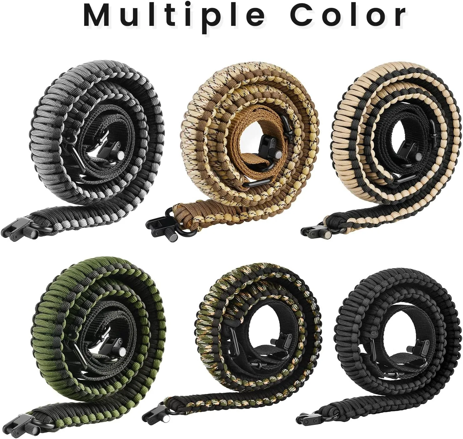 CVLIFE Rifle Sling Strap 550 Paracord 2 Point Sling with Tri-Lock Swivel for Hunting and Outdoor