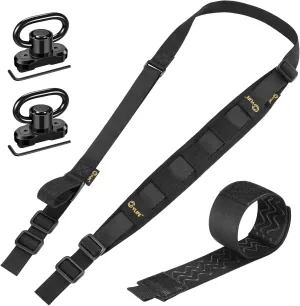 CVLIFE Two Point Sling Quick Adjust Rifle Sling with Elastic Rifle Sling Retainer Band and Comfortable Shoulder Pad
