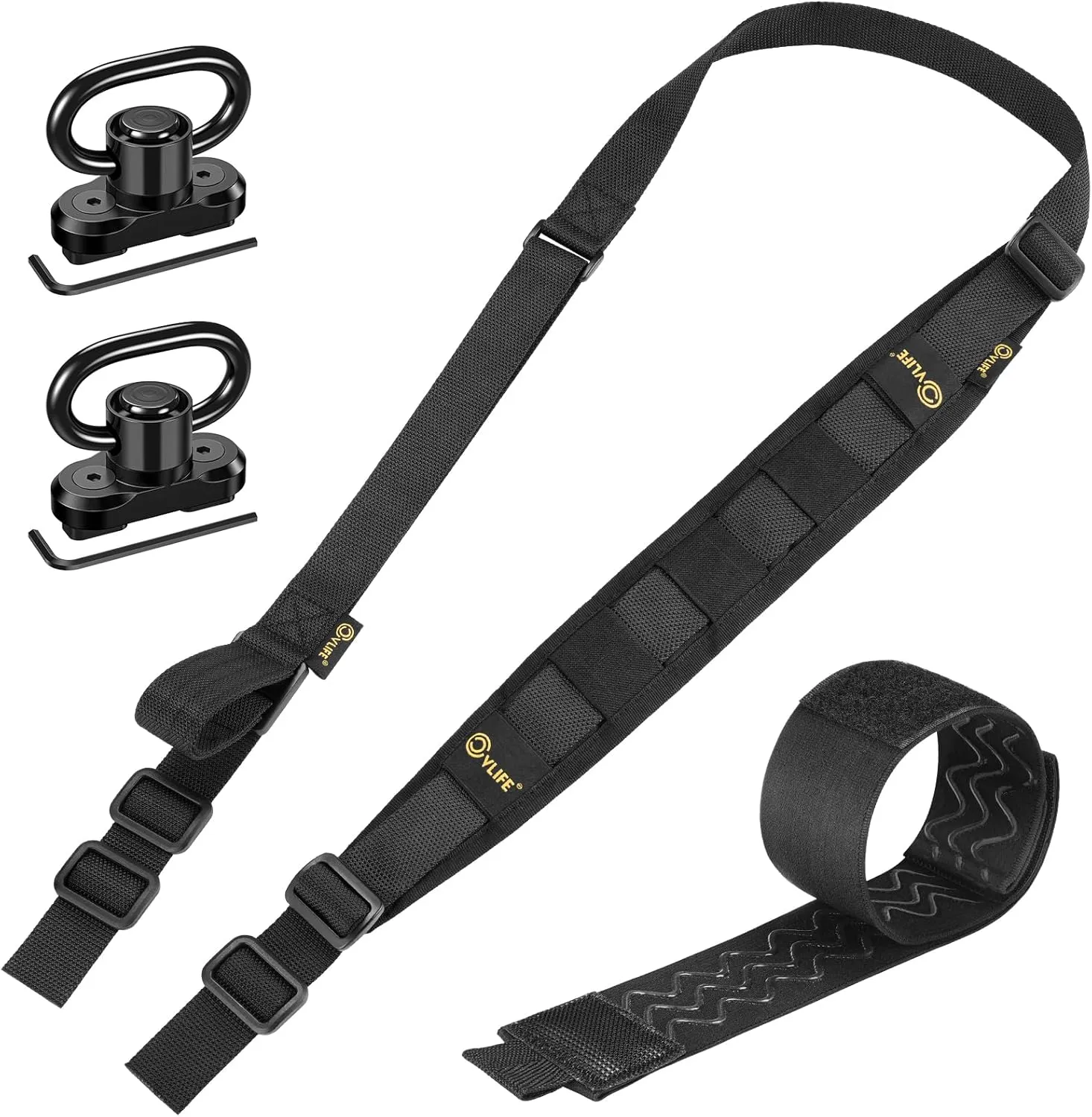 CVLIFE Two Point Sling Quick Adjust Rifle Sling with Elastic Rifle Sling Retainer Band and Comfortable Shoulder Pad
