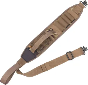 CVLIFE Two Point Sling with 4 Shell Holders and Quick-Grab Handle Shotgun Sling,Wide Shoulder Straps Rifle Sling with Thumb Loop Adjustable Length