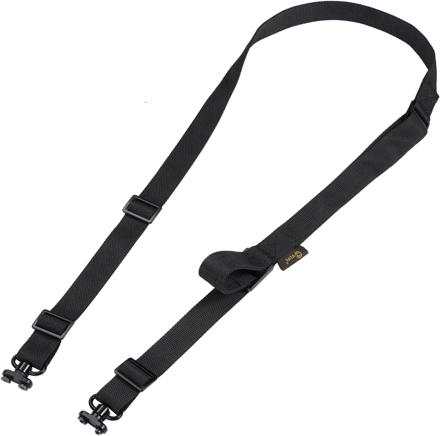 CVLIFE Two Point Sling with Quick Adjust Thumb Loop, Rifle Sling with Metal Adjuster Buckle Shotgun Sling Removable Sling Swivels Traditional Sling Black
