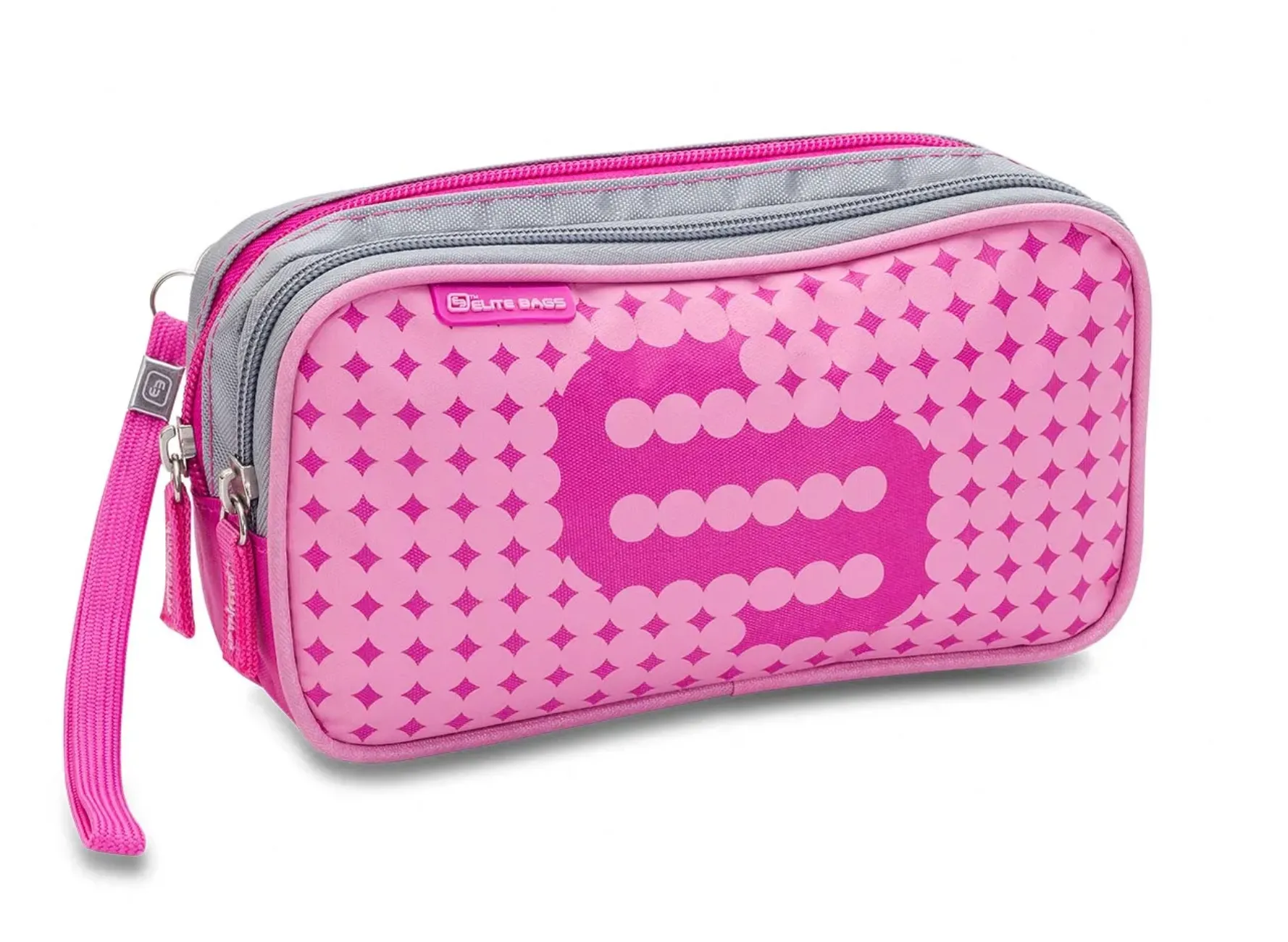 DIAS FUNNY DOTS Isothermal Toiletry Bag for Diabetics Kit Pink with Gel Cool Pack