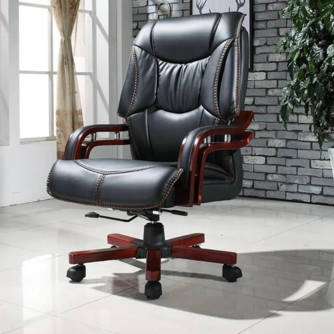 Director Chair for office Modern Design, Plyboard with Leatherette, Height Adjustable, Fixed Armrest & Revolving for Ultimate Comfort and Productivity