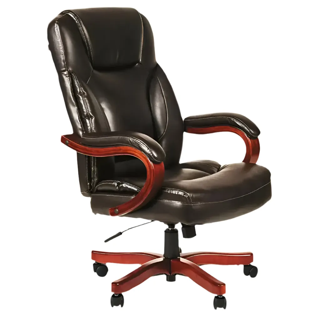 Director office Chair Made in Plyboard with Leatherette Upholstery & Armrest with Height Adjustable & Revolving Chair