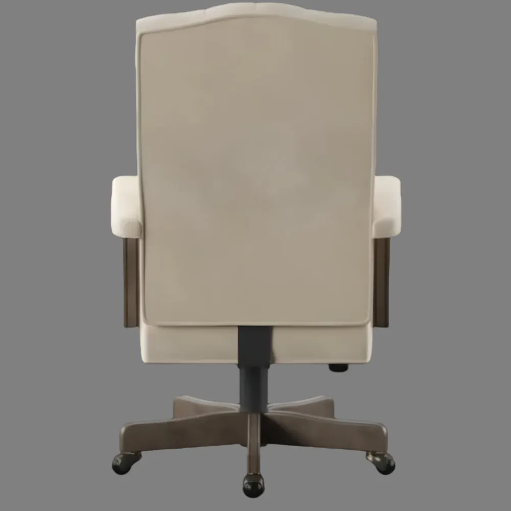 Director office Chair Tufted Design Made in Solid wood with Leatherette Upholstery & Armrest with Height Adjustable Chair