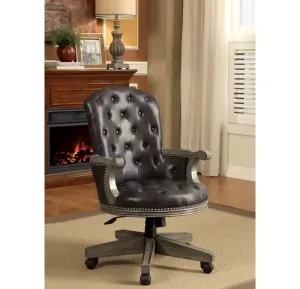 Director office Chair Tufted Design Made in Solid wood with Leatherette Upholstery & Armrest with Height Adjustable Premium Quality Chair