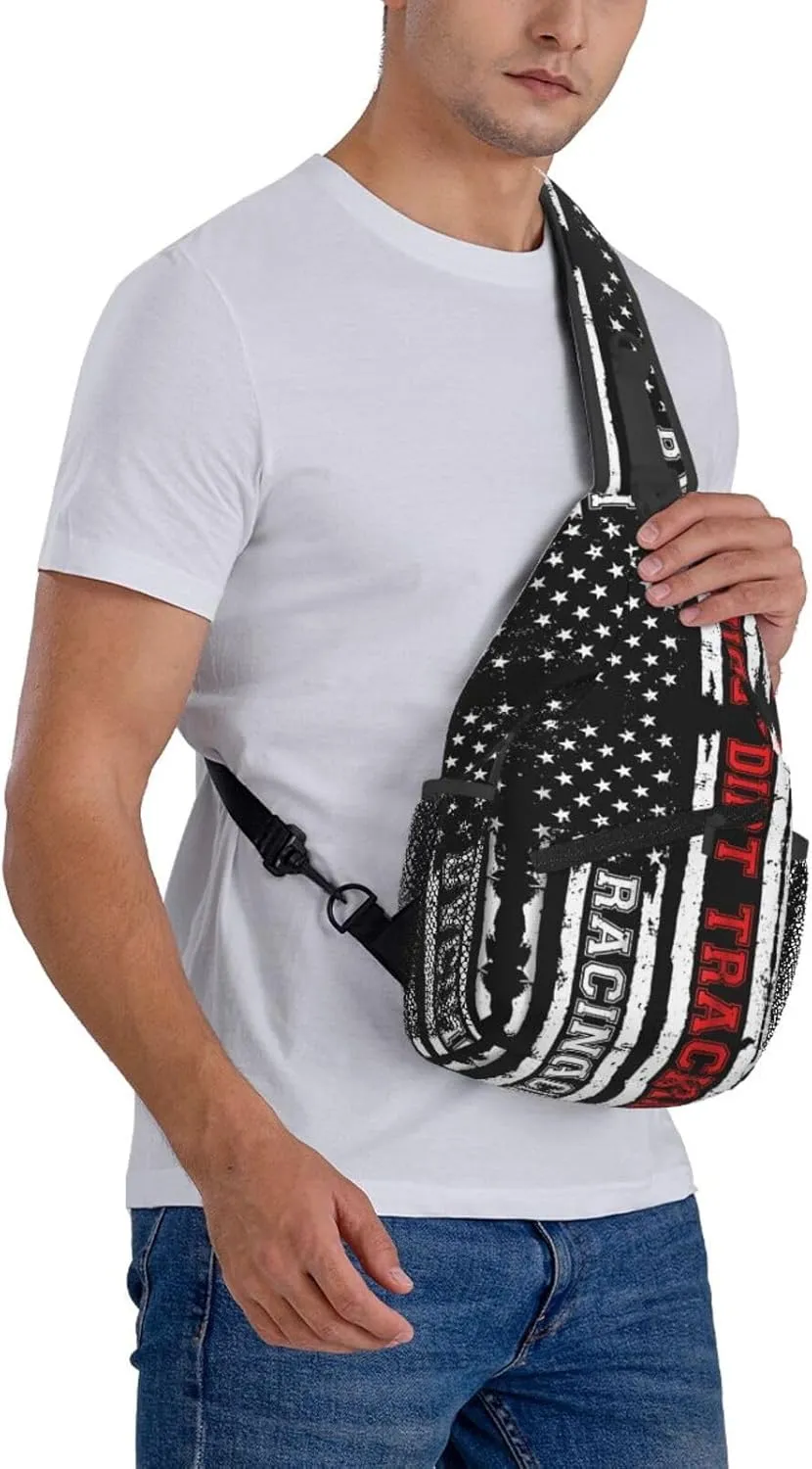 Dispatch Police Military Fire Flag Sling Bag Adjustable Chest Bags Casual Crossbody Bag Travel Shoulder Backpack
