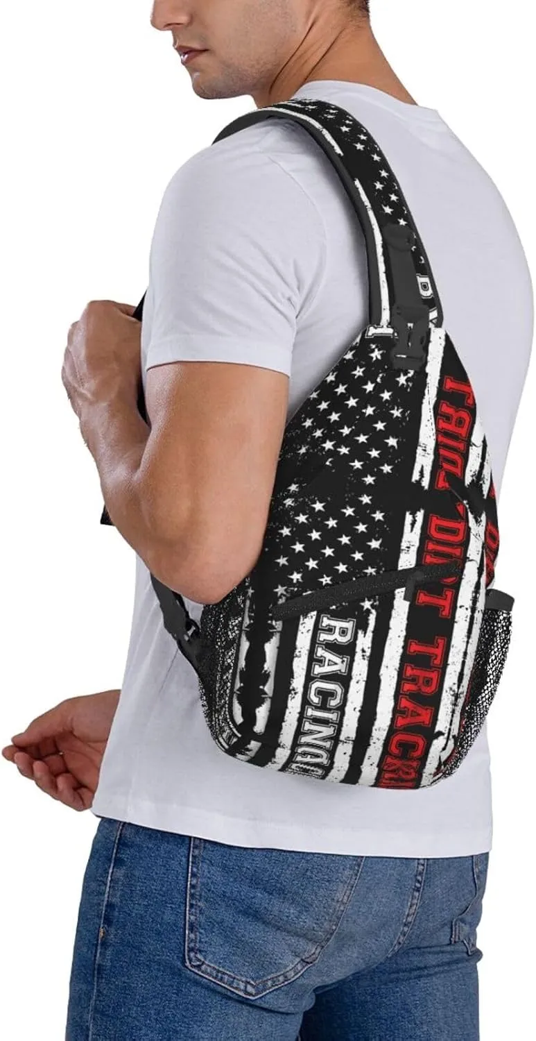 Dispatch Police Military Fire Flag Sling Bag Adjustable Chest Bags Casual Crossbody Bag Travel Shoulder Backpack