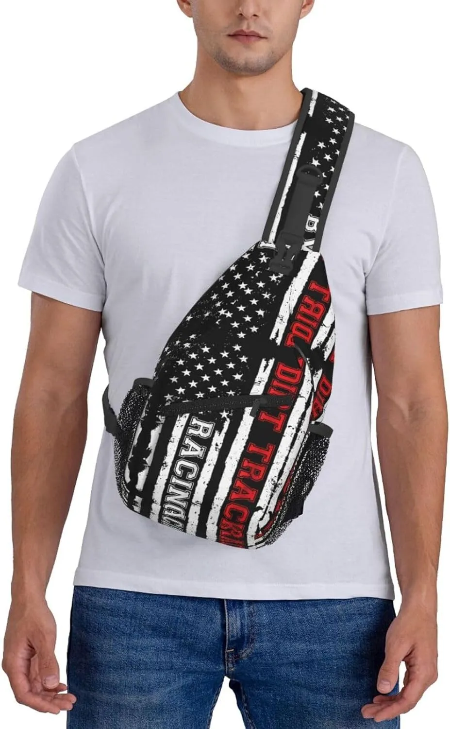 Dispatch Police Military Fire Flag Sling Bag Adjustable Chest Bags Casual Crossbody Bag Travel Shoulder Backpack