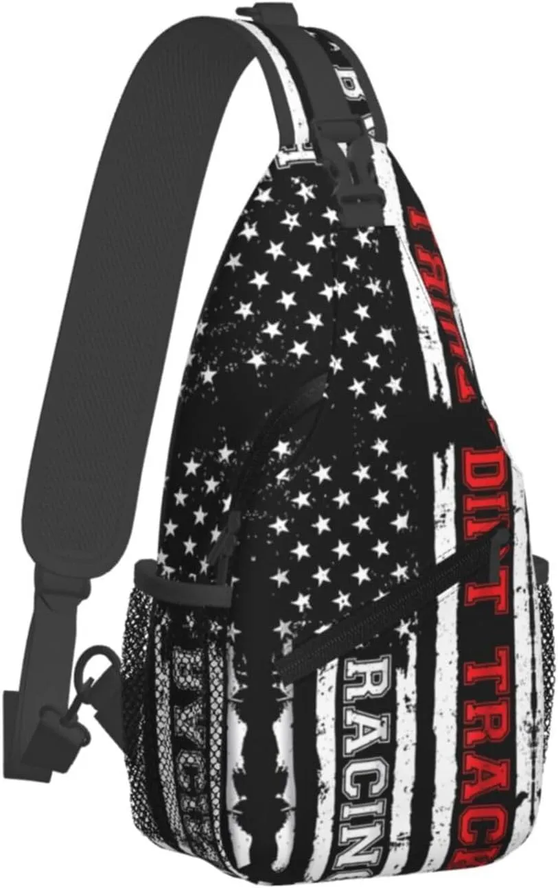 Dispatch Police Military Fire Flag Sling Bag Adjustable Chest Bags Casual Crossbody Bag Travel Shoulder Backpack