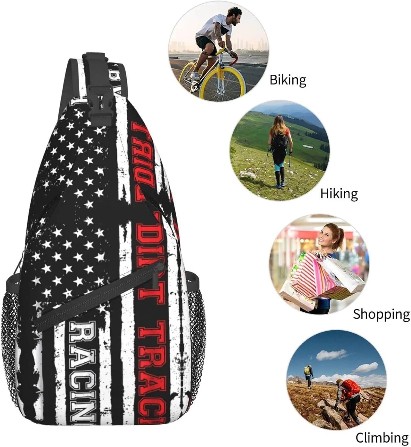 Dispatch Police Military Fire Flag Sling Bag Adjustable Chest Bags Casual Crossbody Bag Travel Shoulder Backpack