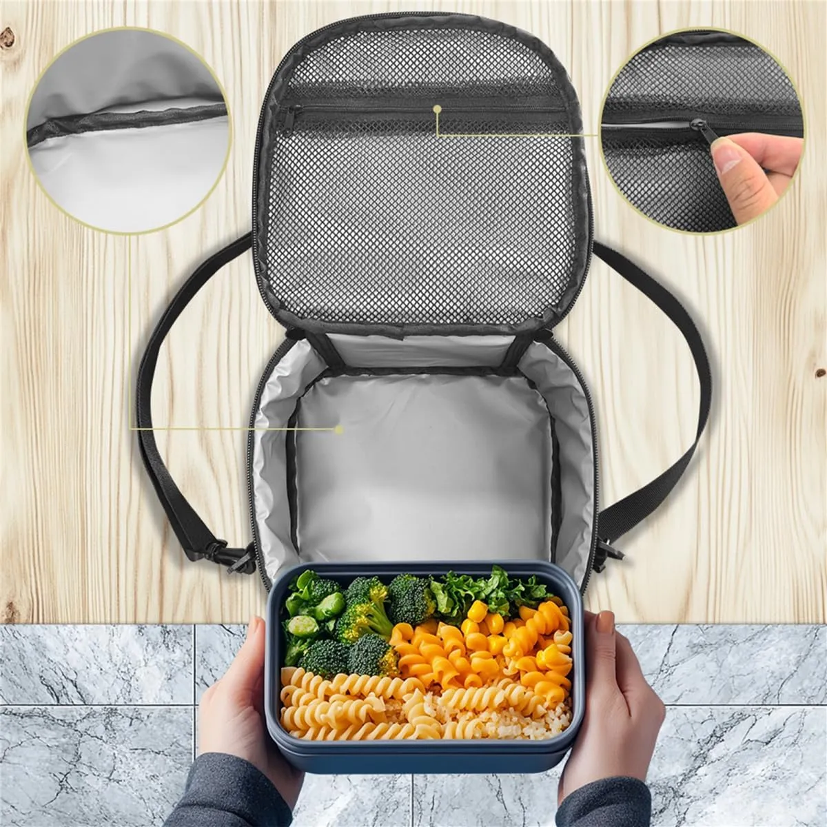 Dolphin Lunch Bags for Kids Back to School Insulated Leakproof Lunch Box Cooler Planet Space Lunchbox Food Containers Soft Meal Prep Container with Adjustable Shoulder Strap