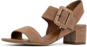 Donald J Pliner Women's Neve Soft Metallic Brush Off Heeled Sandal