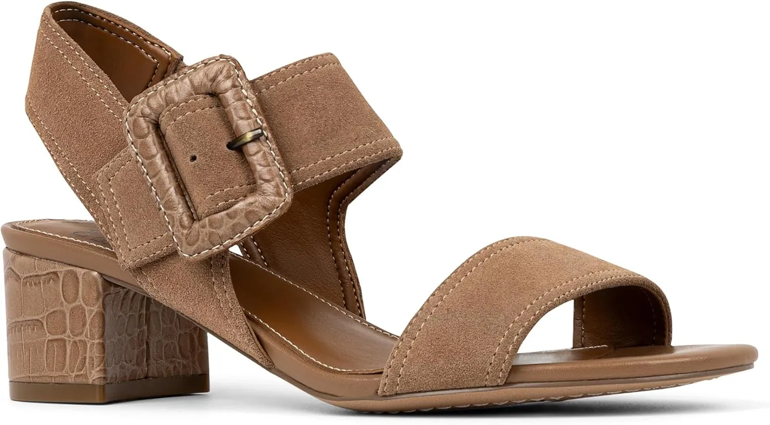 Donald J Pliner Women's Neve Soft Metallic Brush Off Heeled Sandal
